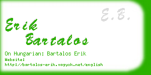 erik bartalos business card